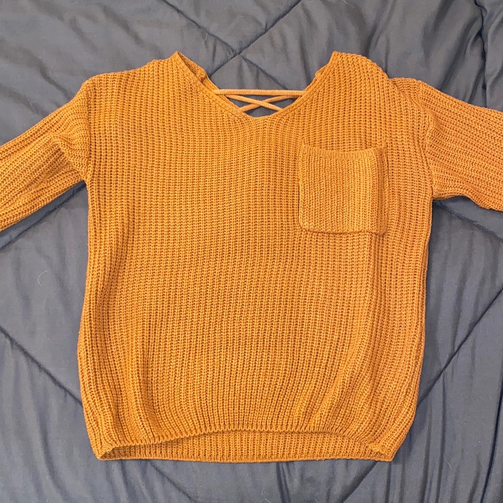 Burnt Orange Sweater, size small, only worn once!!